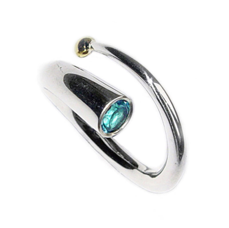 Silver Spiral Wiggly Ring
