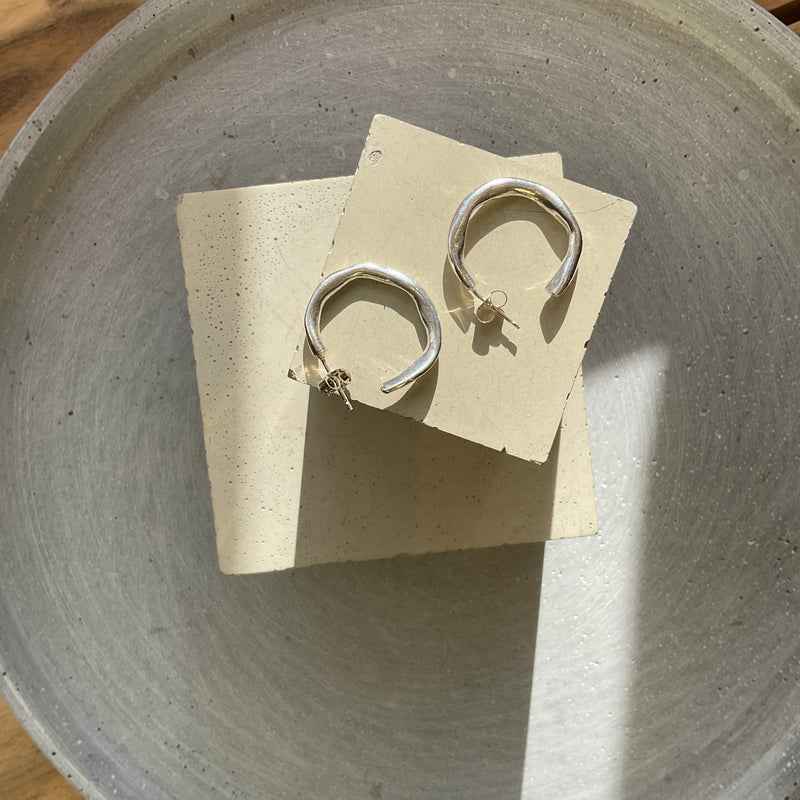 Organic Circle Stud Earrings