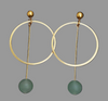 Large Circle Pendulum Earrings