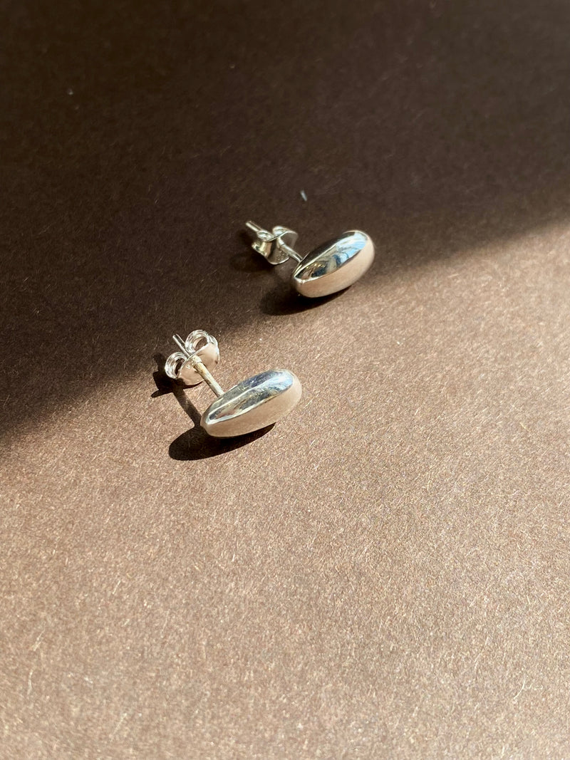 Polished Beach Pebble Stud Earrings