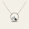 Dainty Silver Topaz Cluster Necklace- Leila