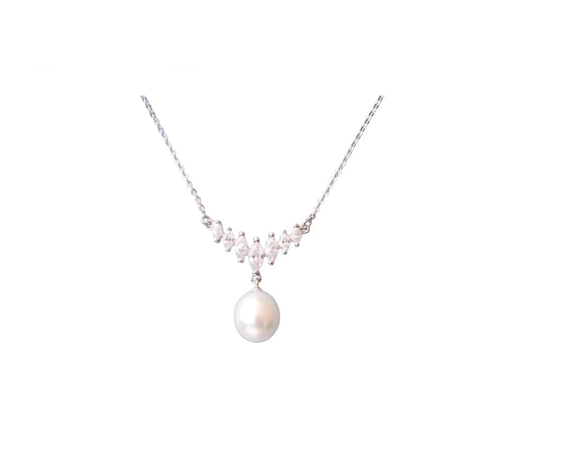 CZ Pearl Necklace