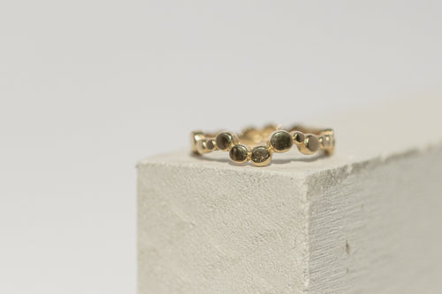 Dotty Organic Gold Stacking Band