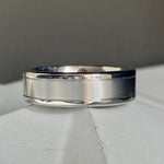 Fine Groove Flat Titanium Ring