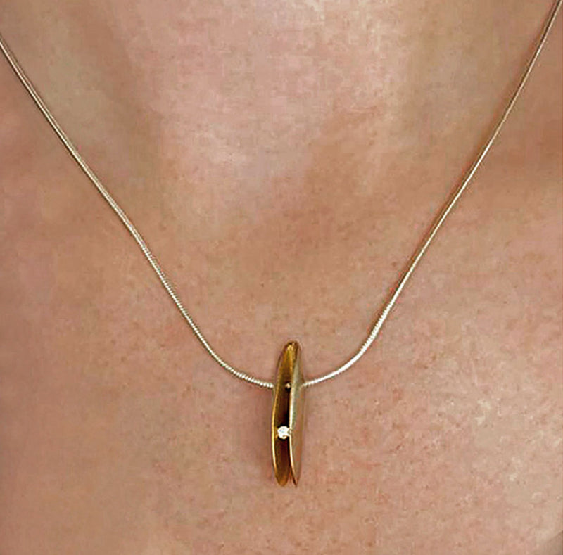 Front Shell Diamond Pendant