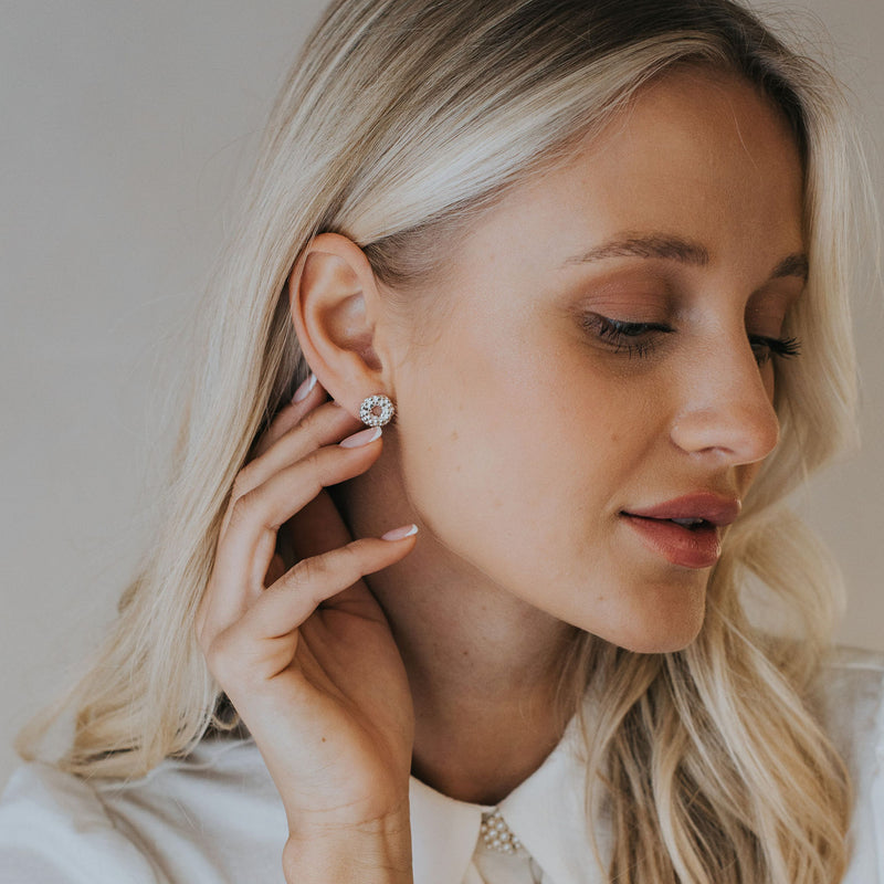 Mini Silver Barnacle Hoop Studs