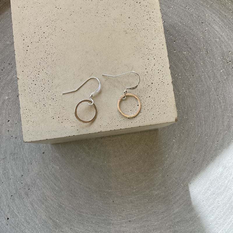 Small Circle Drop Earrings