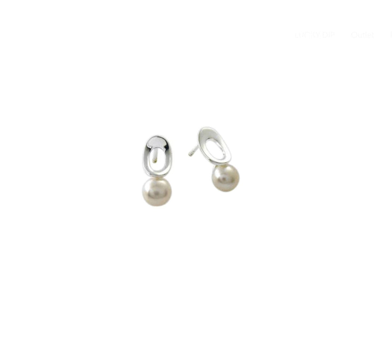 Open Pearl Design Studs
