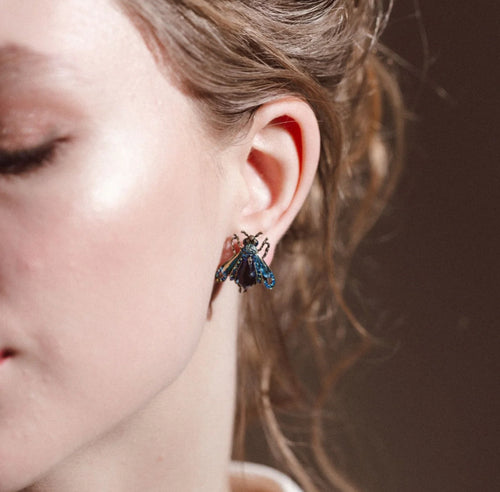 Vintage Moth Earrings