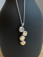 Artic Silver Stone Drop Pendant