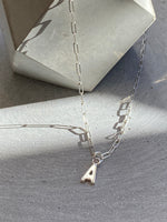 Letter ‘A’ Pendant On Delicate Paperchain Necklace