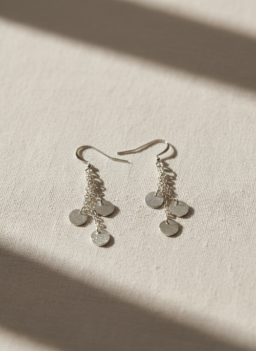 Dotty Disc Cascade Drop Earrings