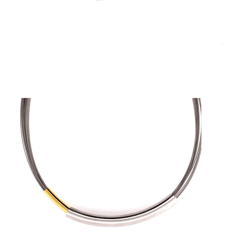 Two-tone Tube Necklace