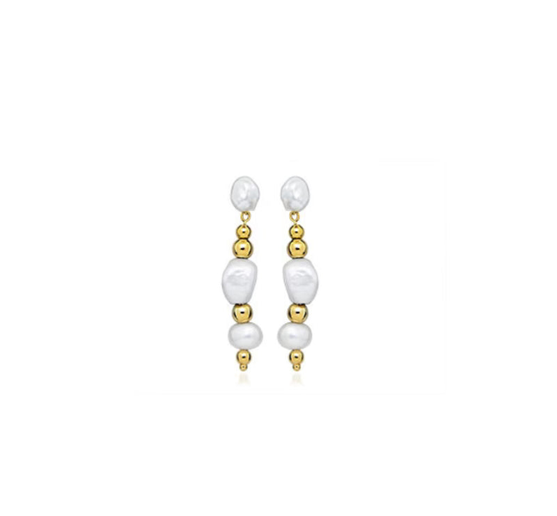 Bead Pearl Earrings