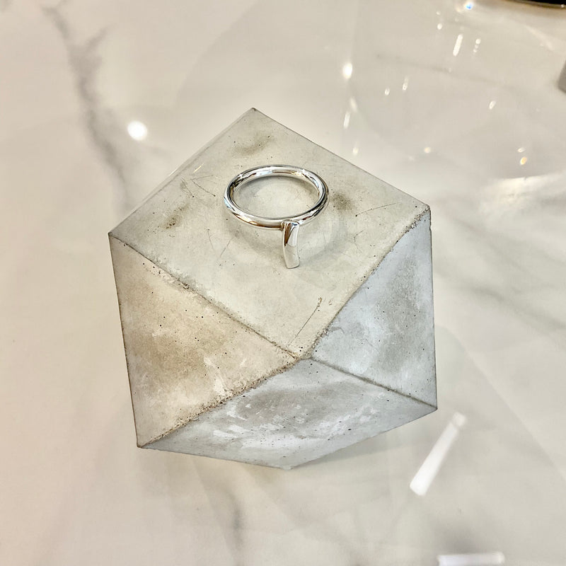 Silver Curved Ring