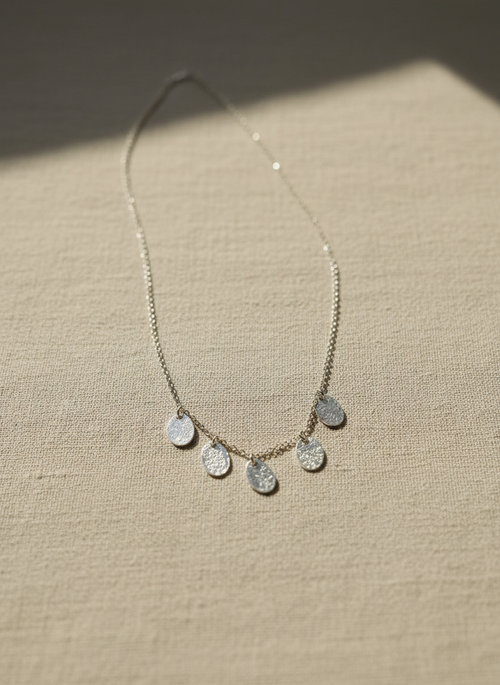 Lunar Cascade Necklace silver