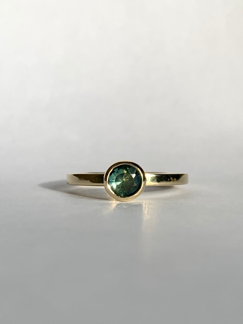 DOTTY Gold And Teal Sapphire Ring