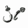 Small Silver Wiggly Hoops