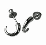 Small Silver Wiggly Hoops