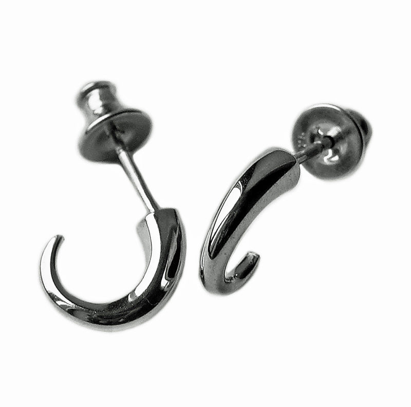 Small Silver Wiggly Hoops