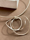 Multi Circle Linked Necklace On Chunky Snake Chain