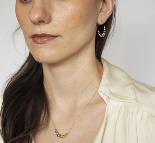 Steel And Gold Plated Necklace