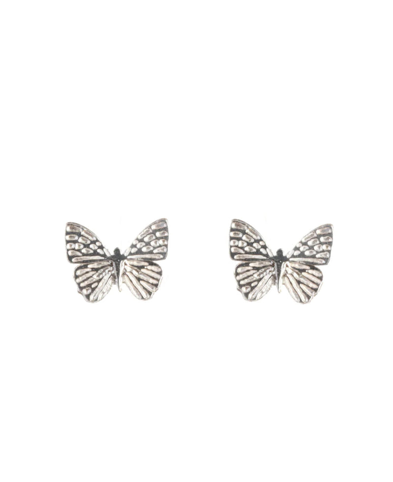 Silver Butterfly Stud Earrings