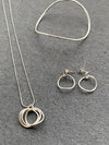 Curve Silver Drop Earrings