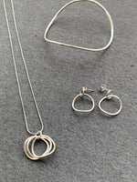 Curve Silver Drop Earrings