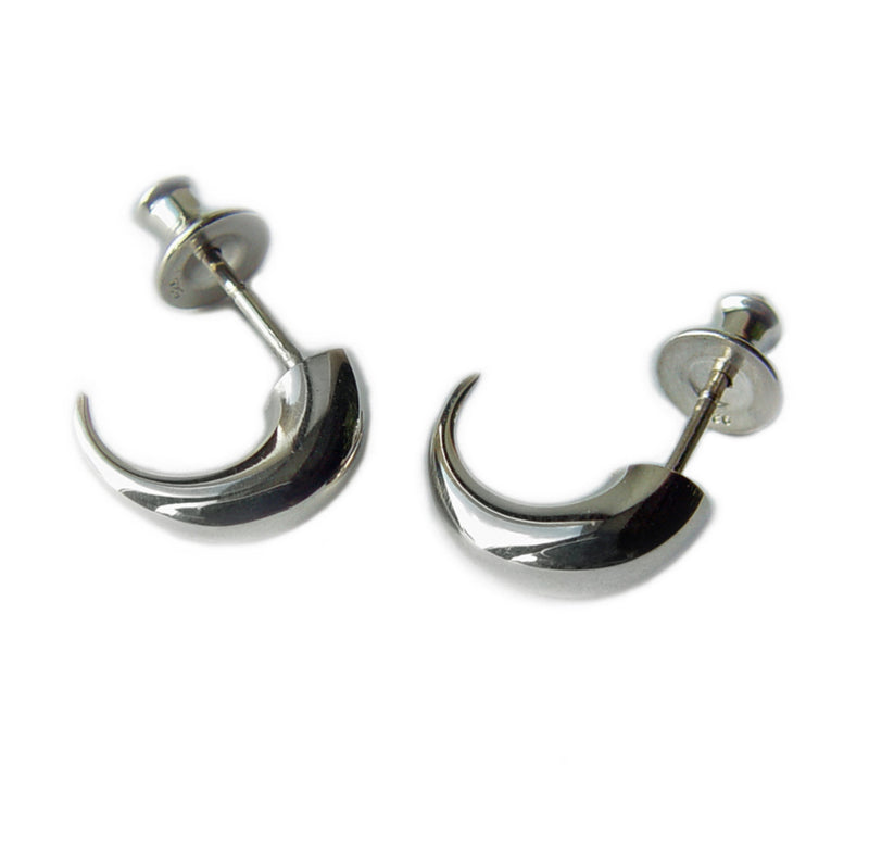 Silver Wiggly Hoop Earrings