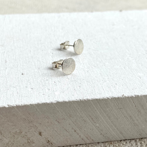 Mini Dome Flat Stud Earrings