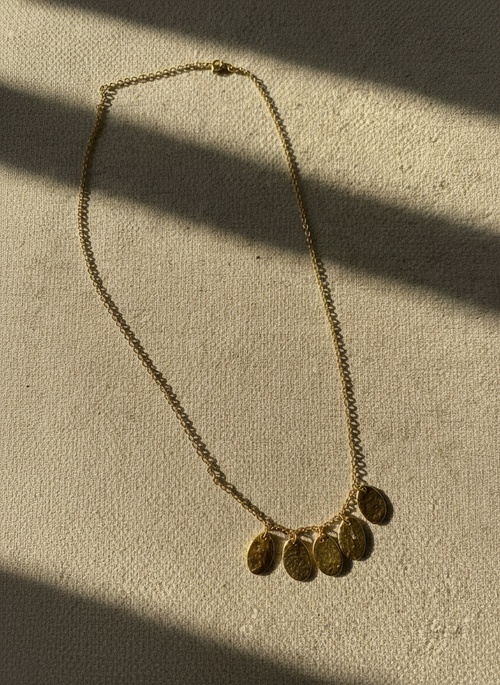 Lunar Cascade  Necklace Gold