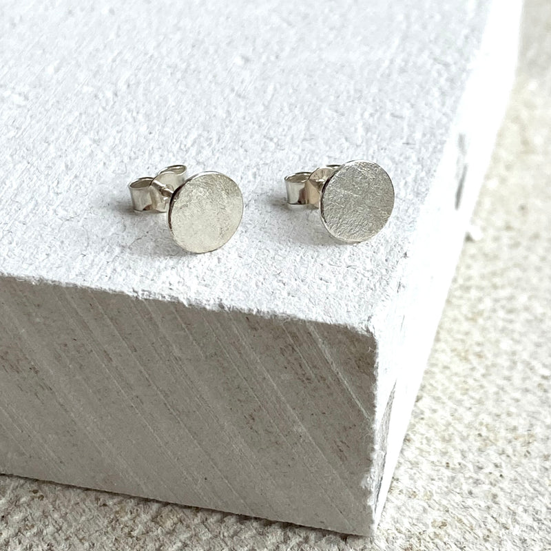 Mini Dome Flat Stud Earrings