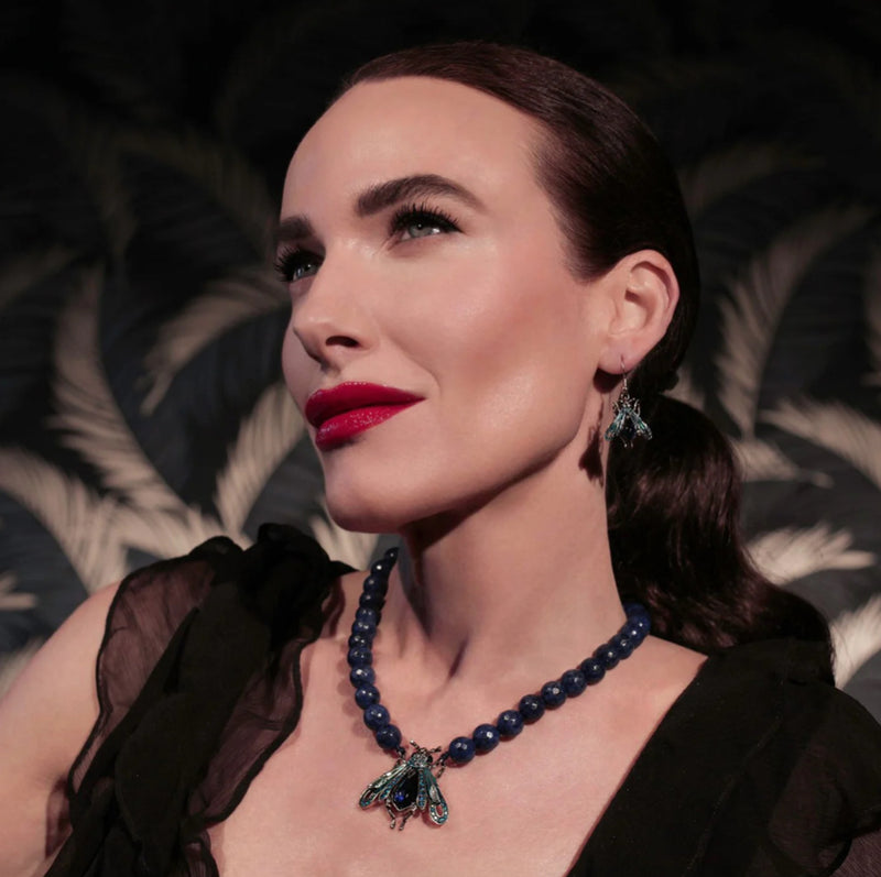 Vintage Moth Statement Necklace