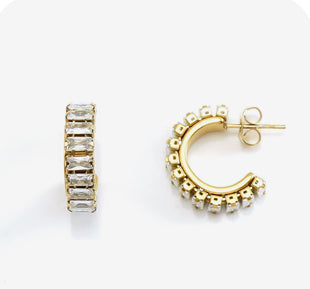 Chunky Sparkle Hoop Earrings