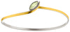 Silver And Gold Peridot Bangle