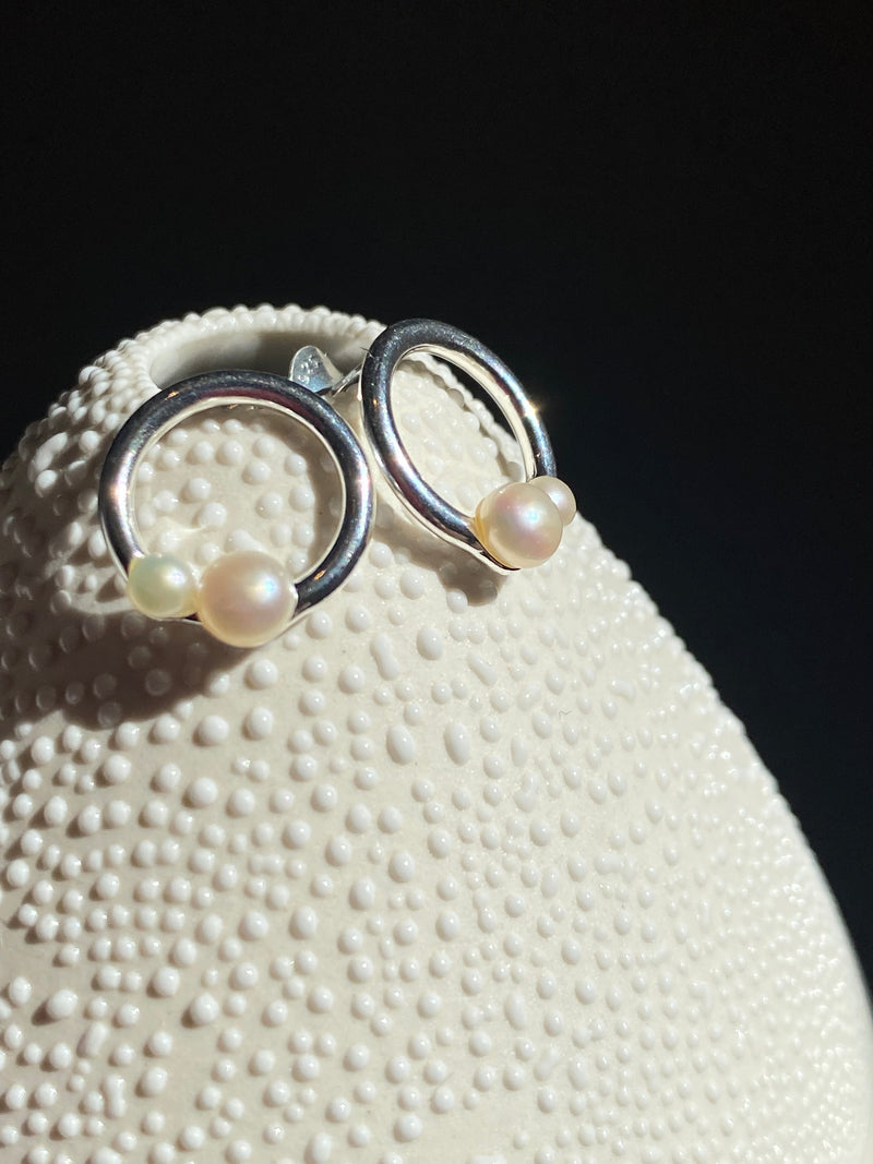 Freshwater Pearl Circle Studs