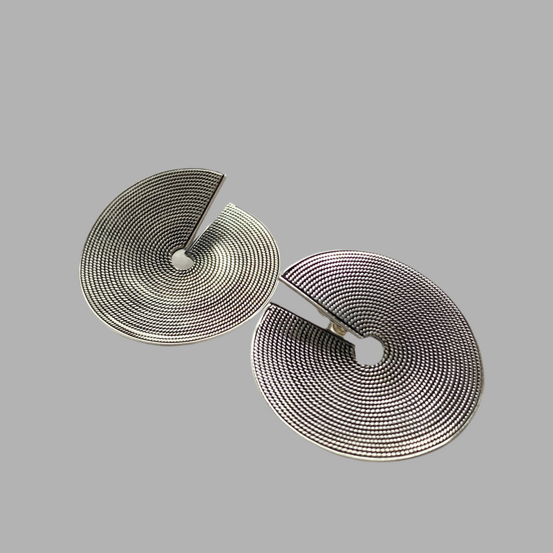 Statement Silver Twice Wire Studs