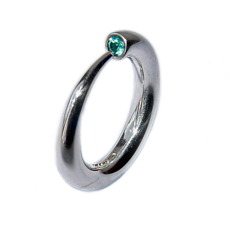 Tapering Silver Wiggly Ring
