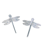 Dragonfly Silver Stud Earrings