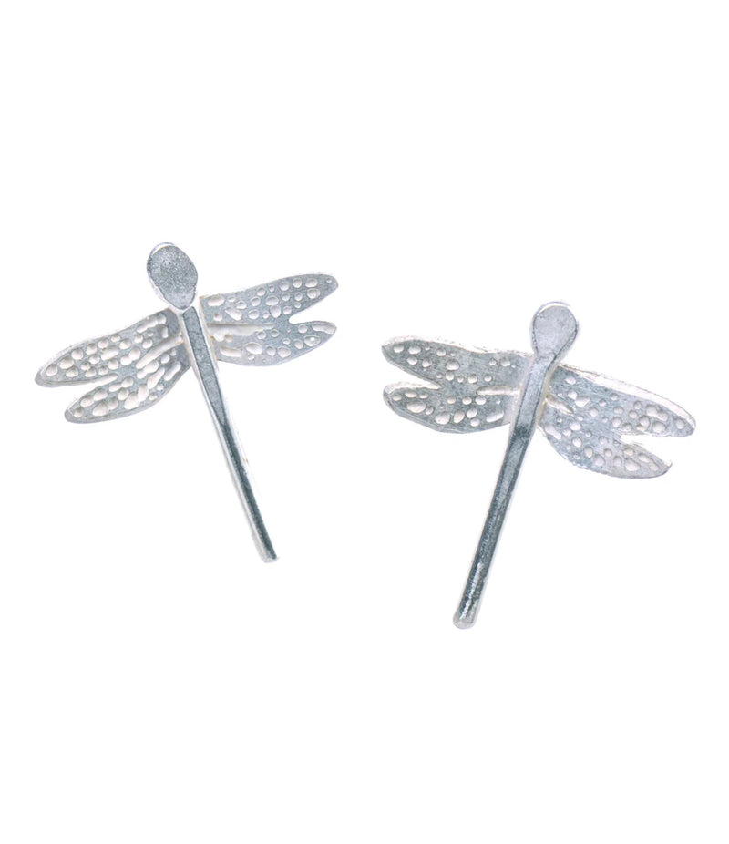 Dragonfly Silver Stud Earrings