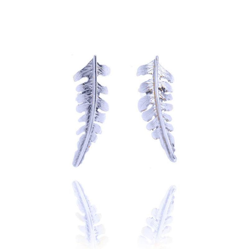 Frosted Fern Small Stud Earrings
