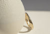 Organic Sandcast One of a Kind Chunky Gold Band with Sapphire