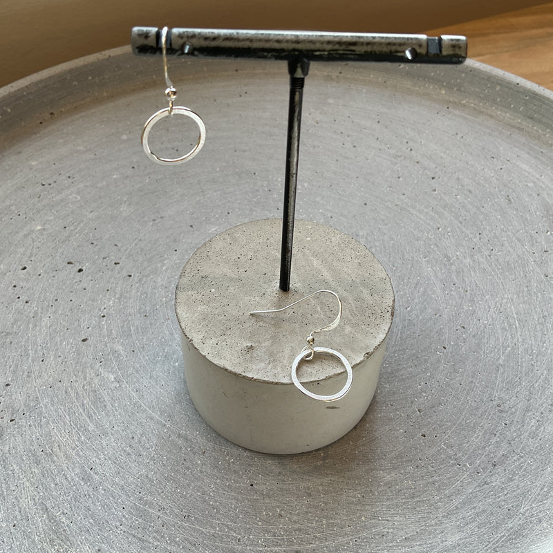 Small Circle Drop Earrings