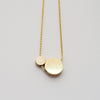 Large And Small Brass Disc Necklace
