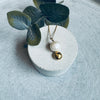 Single Moondot Pearl Necklace Gold