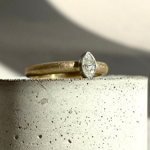 Gold Marquise Diamond Ring