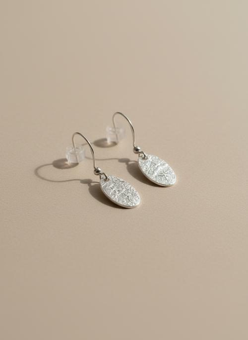 Lunar cascade Hook Earrings Silver