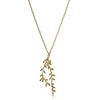 Coral Drop Statement Gold Pendant With Peridot Stone