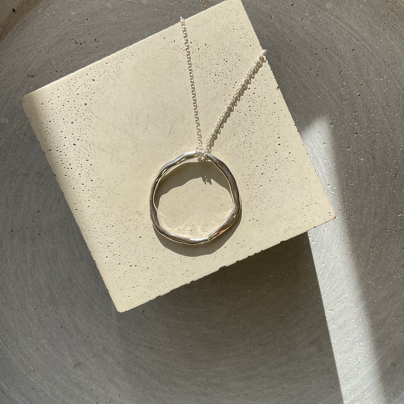 Large Organic Circle Pendant